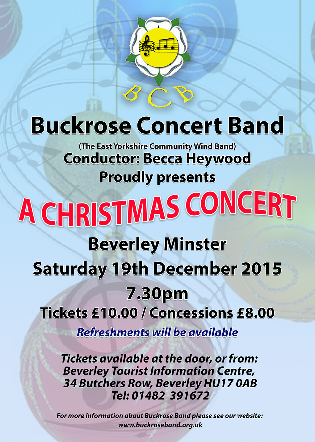 buckrose minster xmas concert poster Buckrose Concert Band